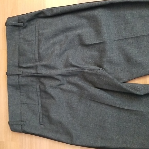 Theory Nabiki C Magistrate Wool Career Pants with Leather Stripe Trim - Picture 10 of 11